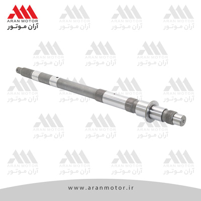 تصویر قطعه شفت اصلي گيربكس نيسان طرح جديد بنزيني و ديزل 34 خار بدون رزوه  _ چرخشگر