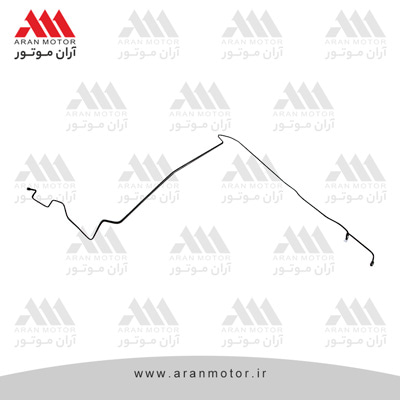 تصویر قطعه لوله ترمز از مدولاتور به كانكتور برنجي جلو راست نيسان