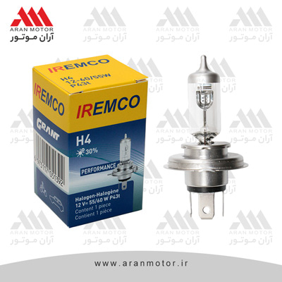 تصویر قطعه لامپ سه خار  H4 30% _ اتحاد موتور IREMCO 
